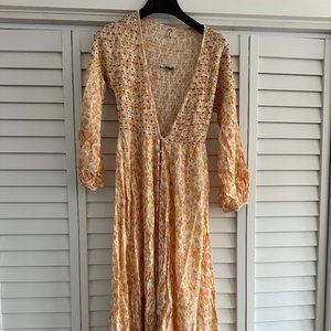 Free People Long Dress Open Front